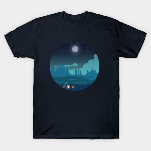 over the midnight moon T-Shirt by naandraining